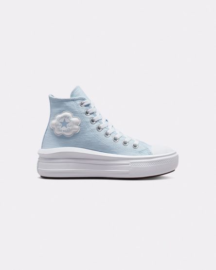 Zapatos Plataforma Converse Chuck Taylor All Star Move Cloud Patch Altas Niña Azules | PE 742PW8